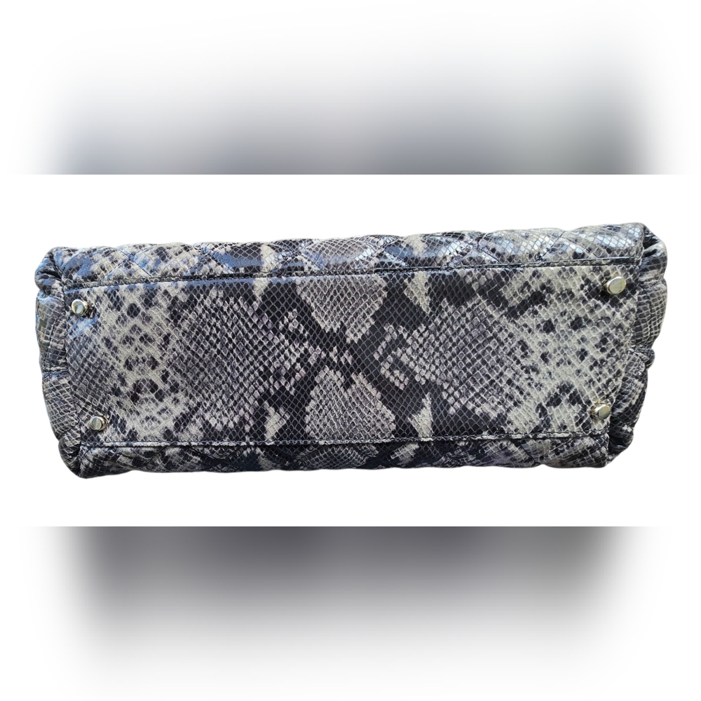 Kate Spade New York Snakeskin Print Shoulder Bag Chain Strap Neutral Python Look - Picture 11 of 16